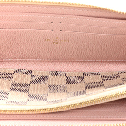 Louis Vuitton Damier Azur Clemence Wallet Rose Ballerine 8 of 13