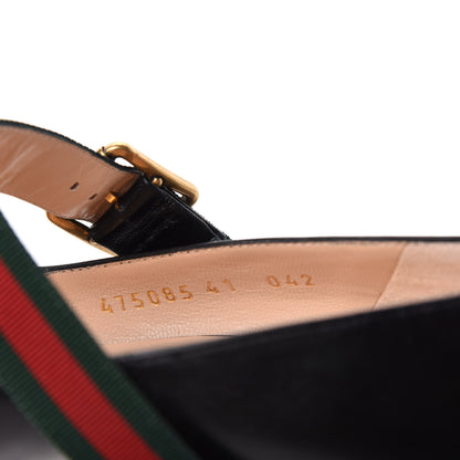 Gucci Malaga Kid Sylvie High Heel Pumps 41 Black 10 of 11