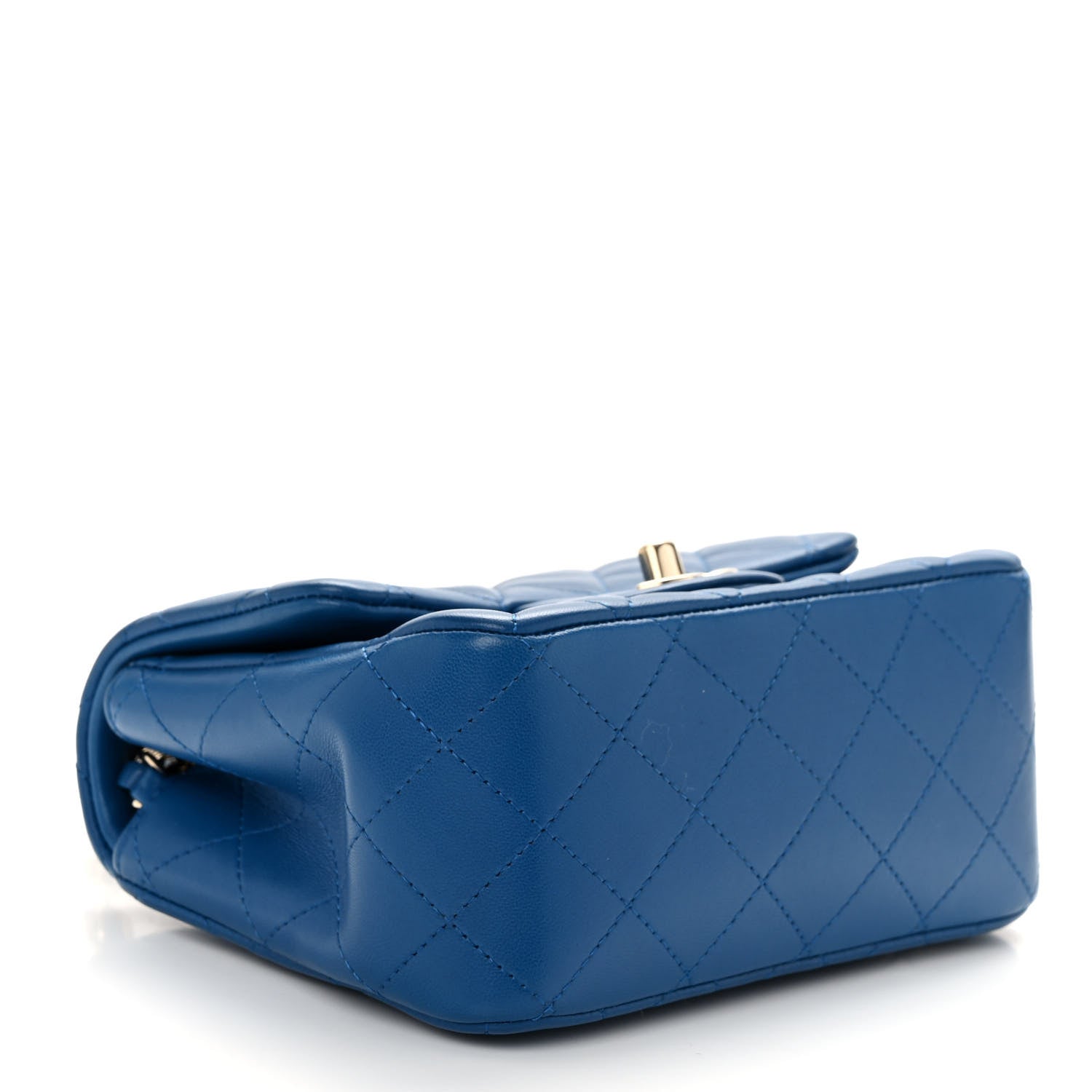 Chanel Lambskin Quilted Mini Square Flap Blue 4 of 13