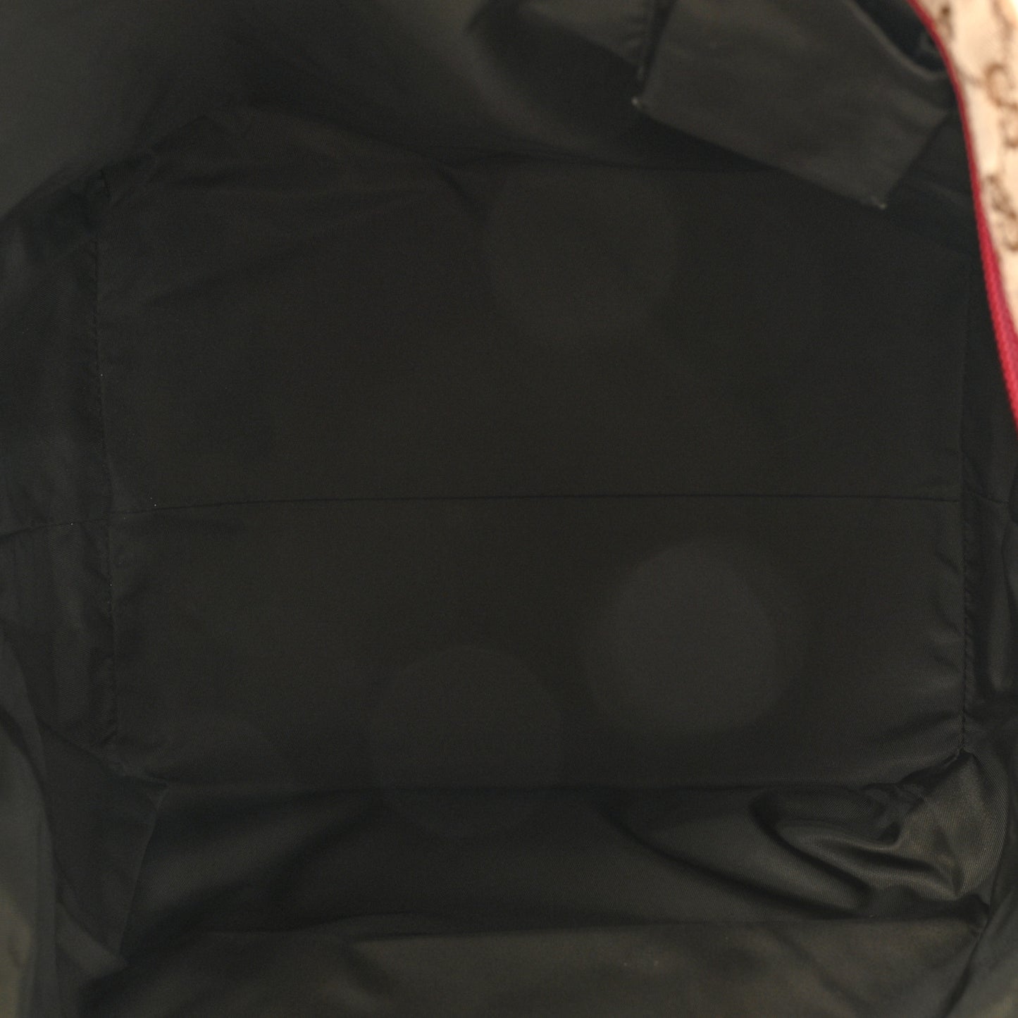 GG Monogram Large Web Handle Bucket Tote Red