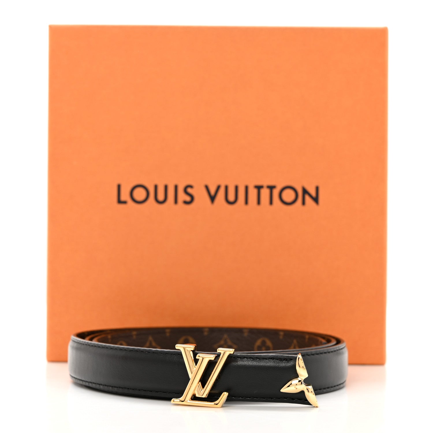 Louis Vuitton Monogram 20mm Pretty Reversible Belt 80/32 Black 7 of 7