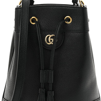 Gucci Glazed Textured Calfskin Web Small Ophidia Bucket Bag Black 8 of 10