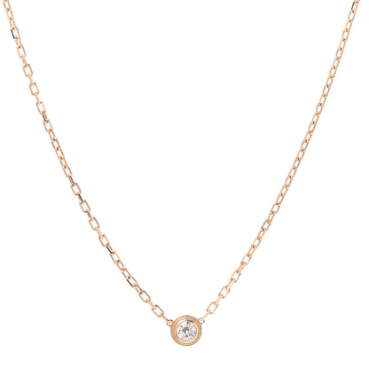 Cartier 18K Pink Gold Diamond SM D'Amour Pendant Necklace 1 of 6