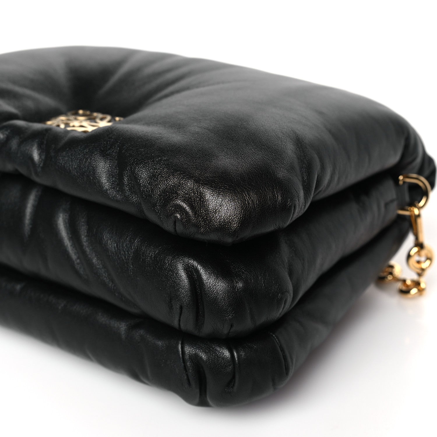 Loewe Lambskin Small Goya Puffer Bag Black 9 of 9