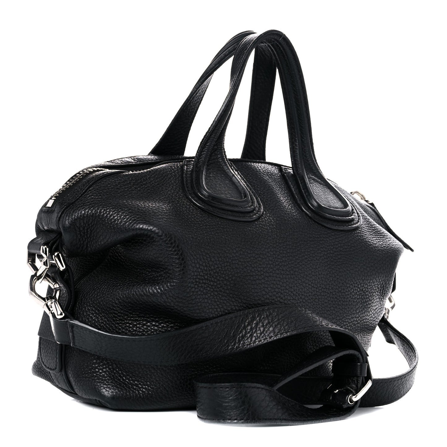 Pebbled Calfskin Small Nightingale Black