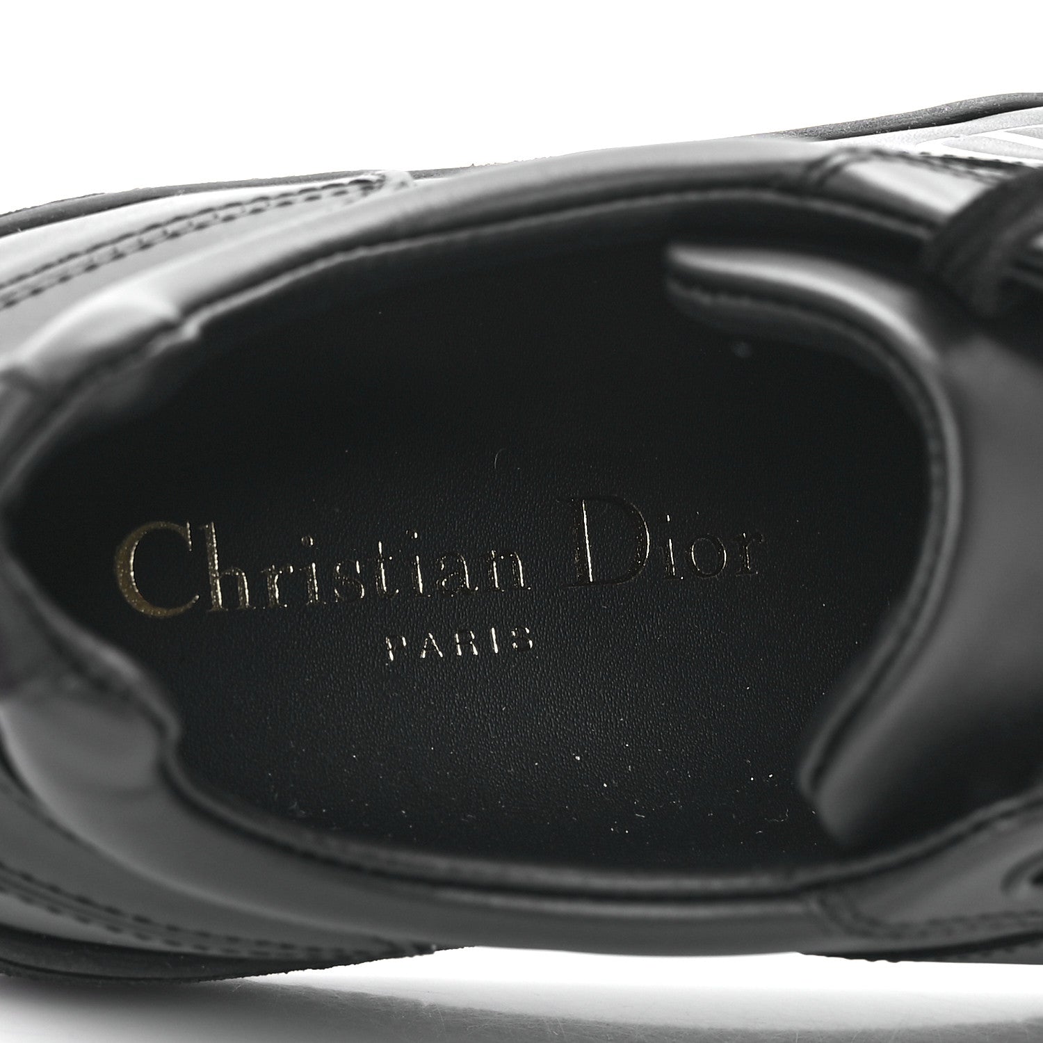 Christian Dior Calfskin Suede Logo Sneakers 35.5 Black 8 of 9