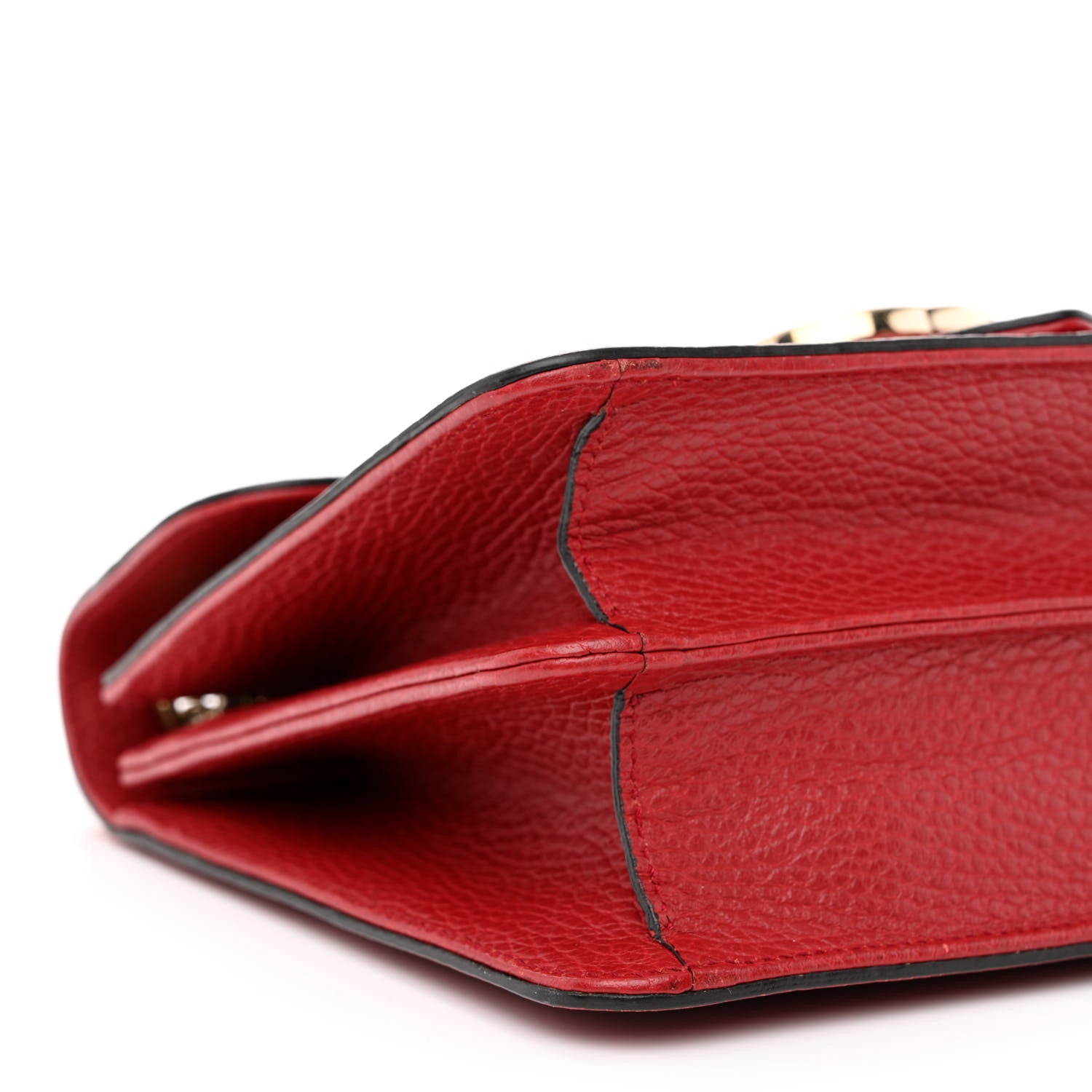 Gucci Dollar Calfskin Small Interlocking G Shoulder Bag Red 9 of 13