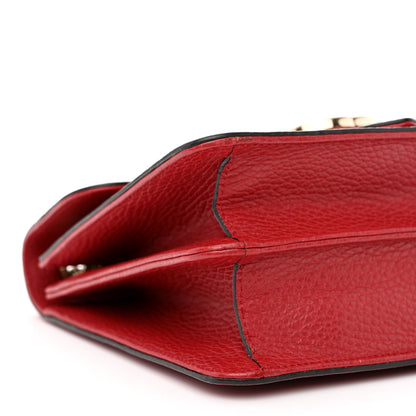 Gucci Dollar Calfskin Small Interlocking G Shoulder Bag Red 9 of 13