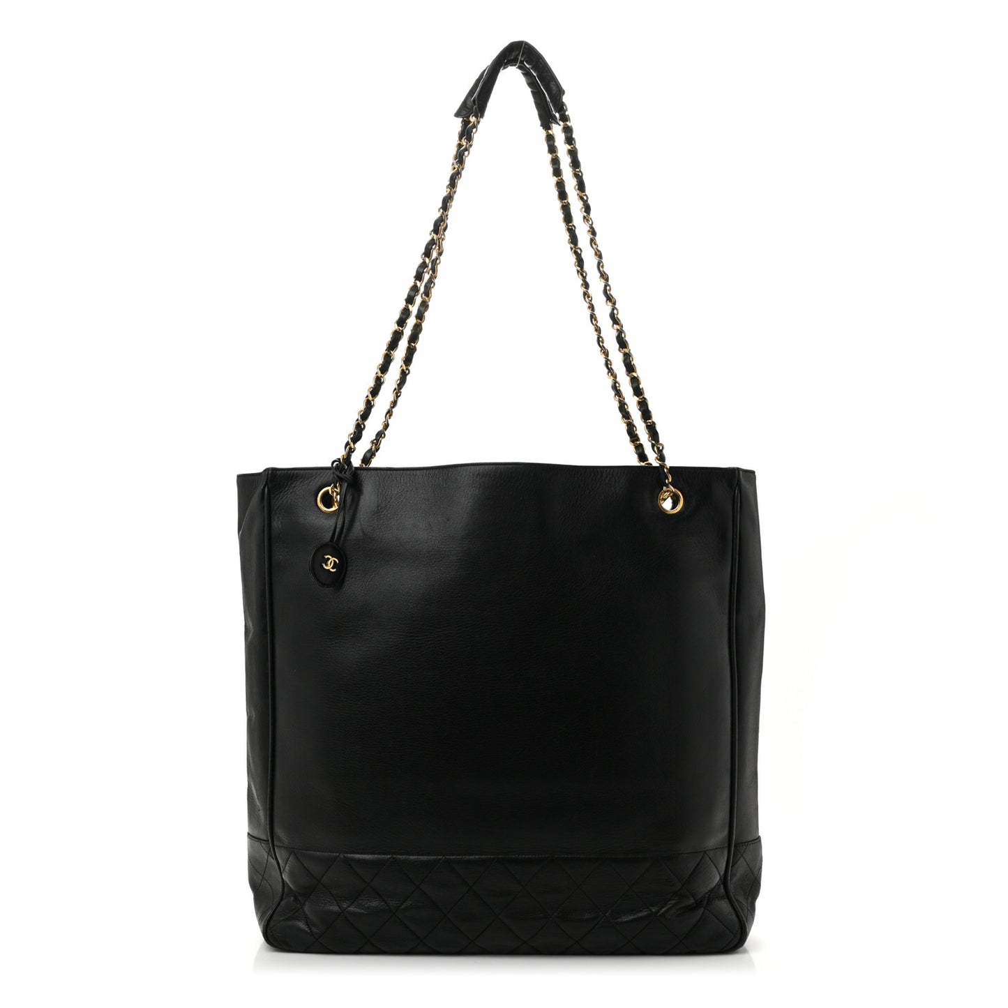 Lambskin Shopping Tote Black