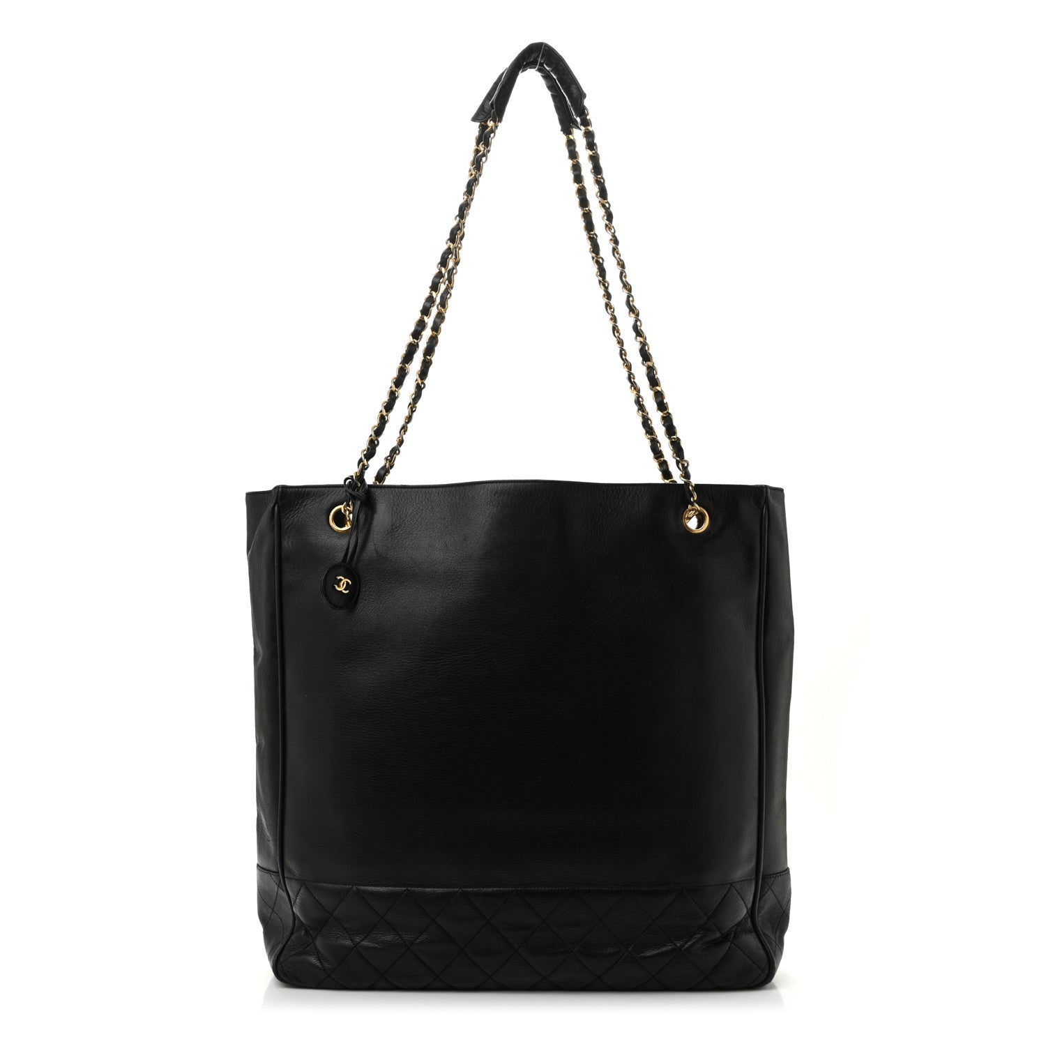 Chanel Lambskin Shopping Tote Black 1 of 12