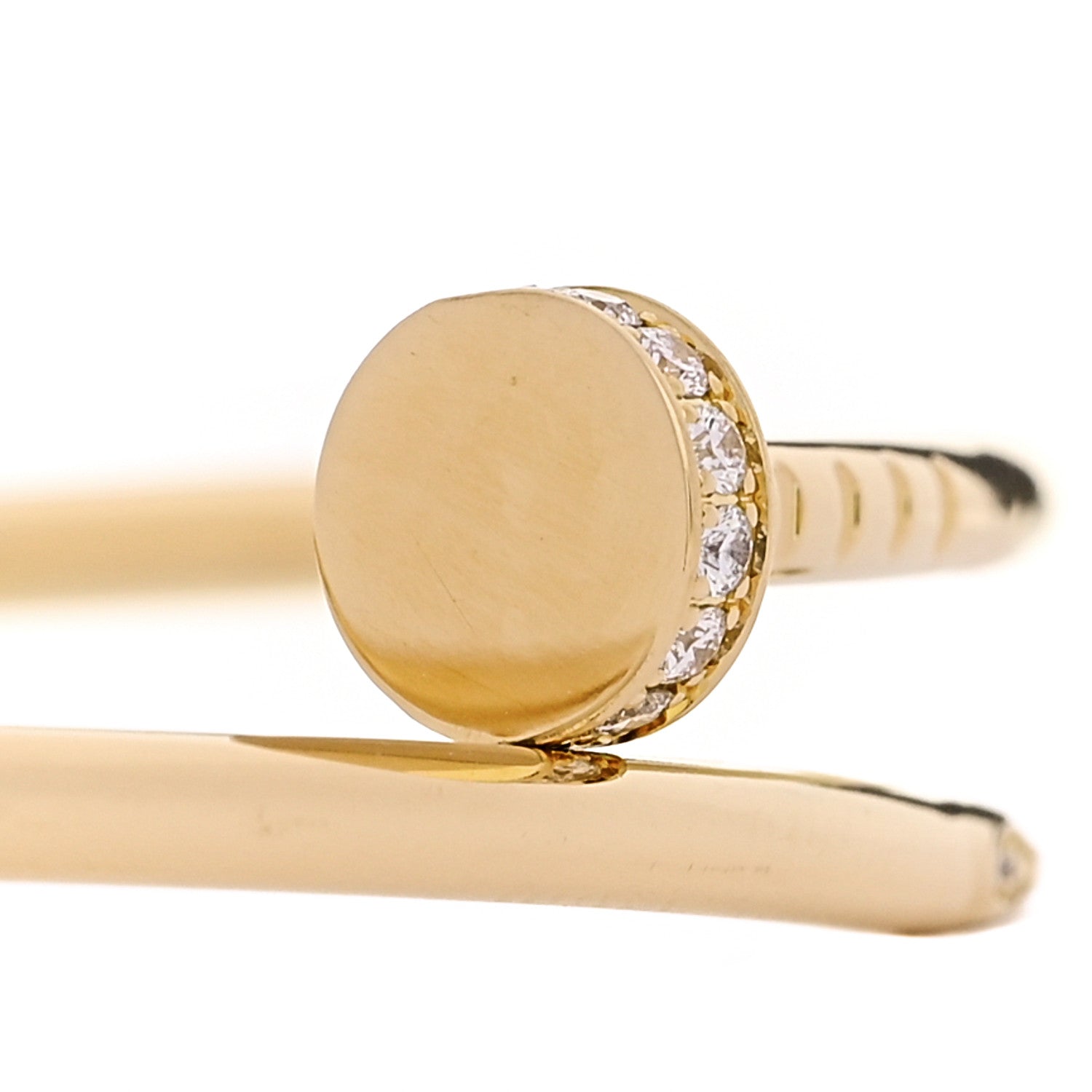 Cartier 18K Yellow Gold Diamond Small Juste Un Clou Bracelet 16 4 of 5