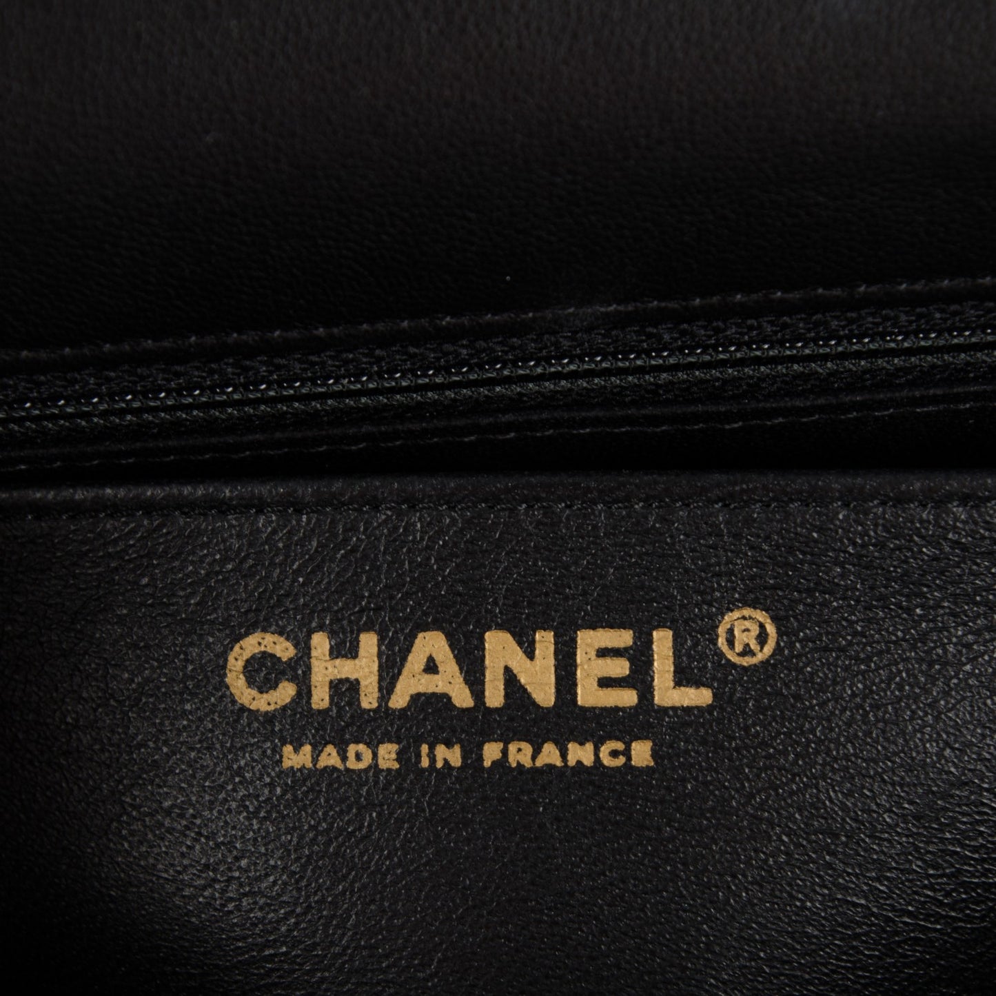 Lambskin Quilted Mini Rectangular Flap Black