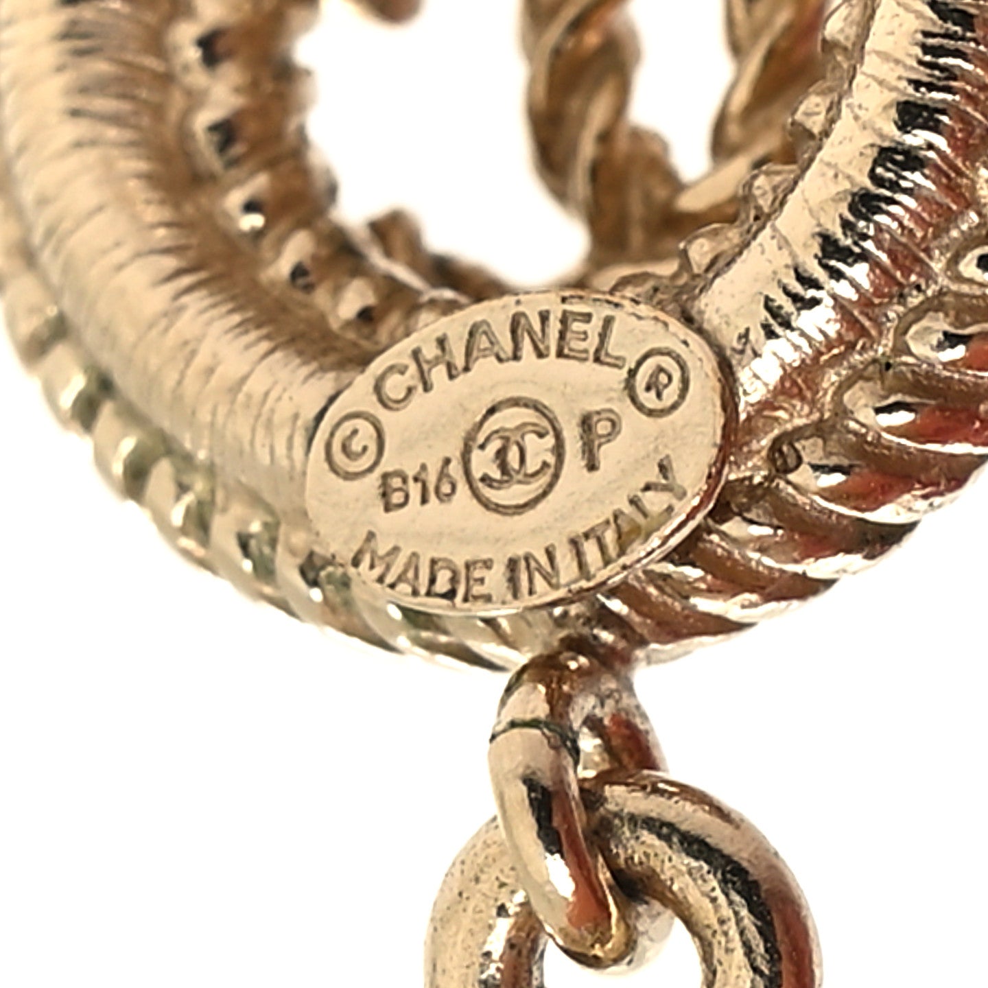 Chanel Pearl CC Dangle Earrings Gold 4 of 5