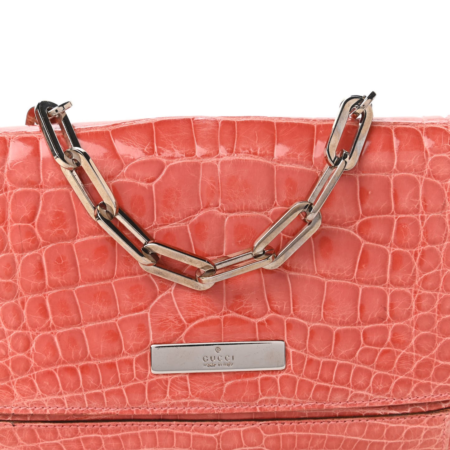 Alligator Shoulder Bag Pink