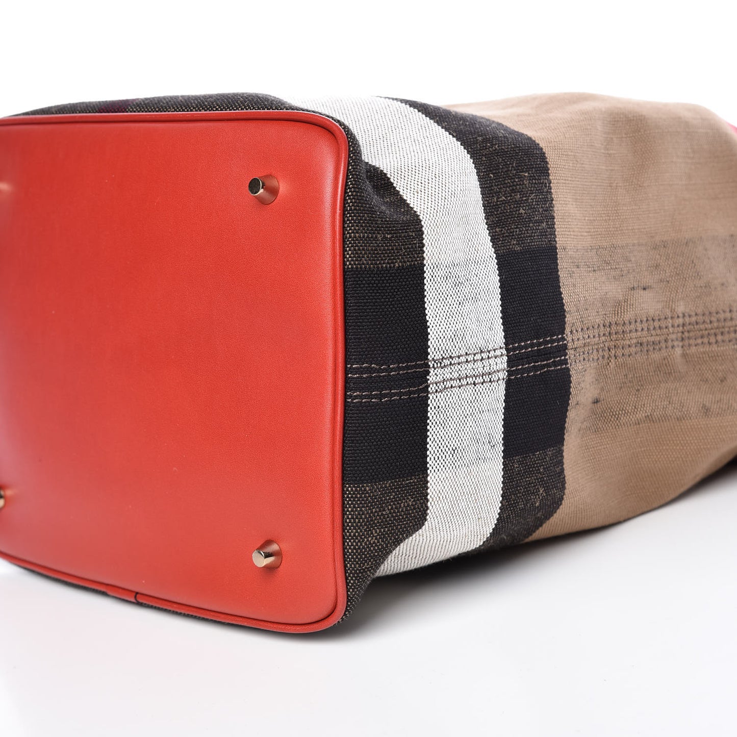 Canvas Mega Check Medium Ashby Hobo Cadmium Red
