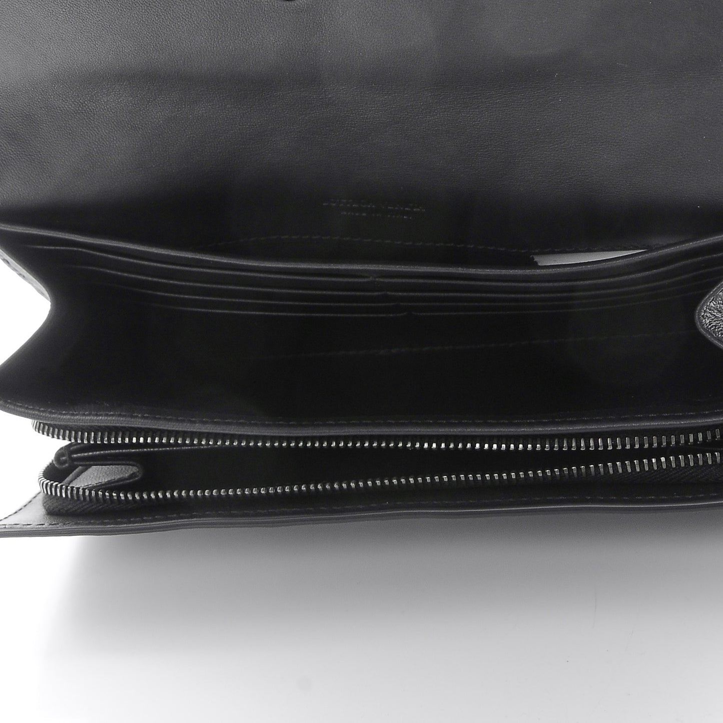 Nappa Intrecciato Continental Flap Wallet Nero Black