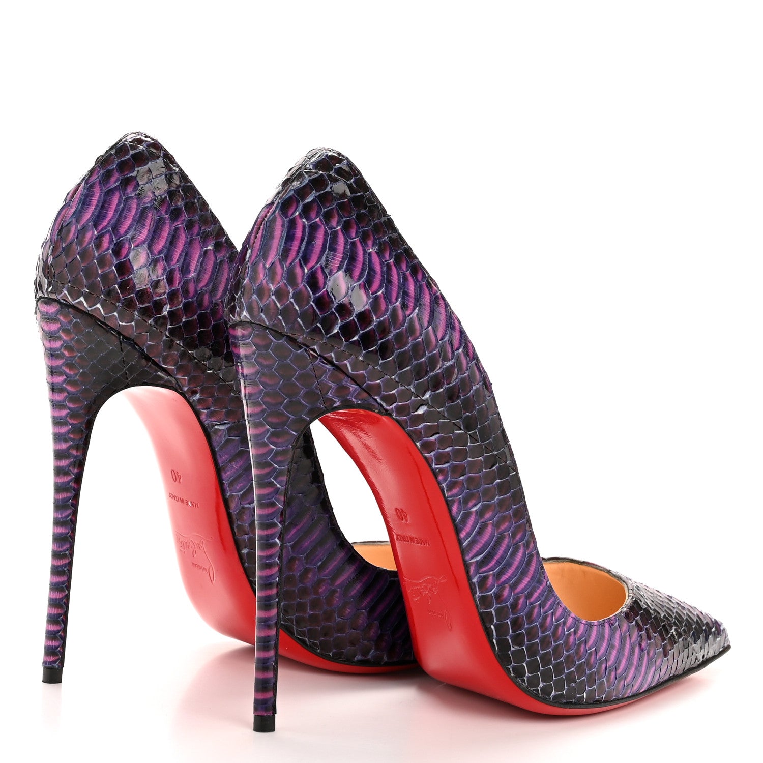 Christian Louboutin Snakeskin So Kate 120 Pumps 40 Purple 5 of 9