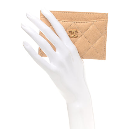 Chanel Caviar Quilted Card Holder Beige 2 of 8