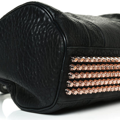 Alexander Wang Pebbled Lambskin Rocco Black Rose Gold Hardware 8 of 16