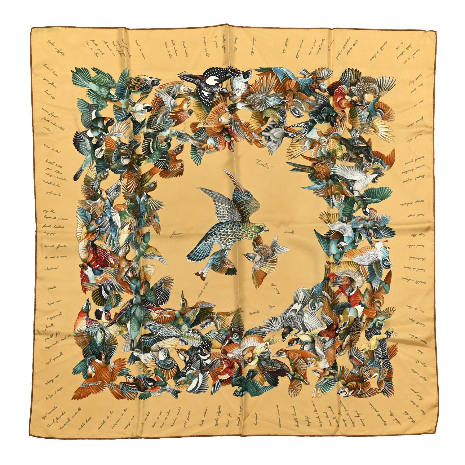Hermes Silk Carre L’Intrus 90 Scarf 1 of 6