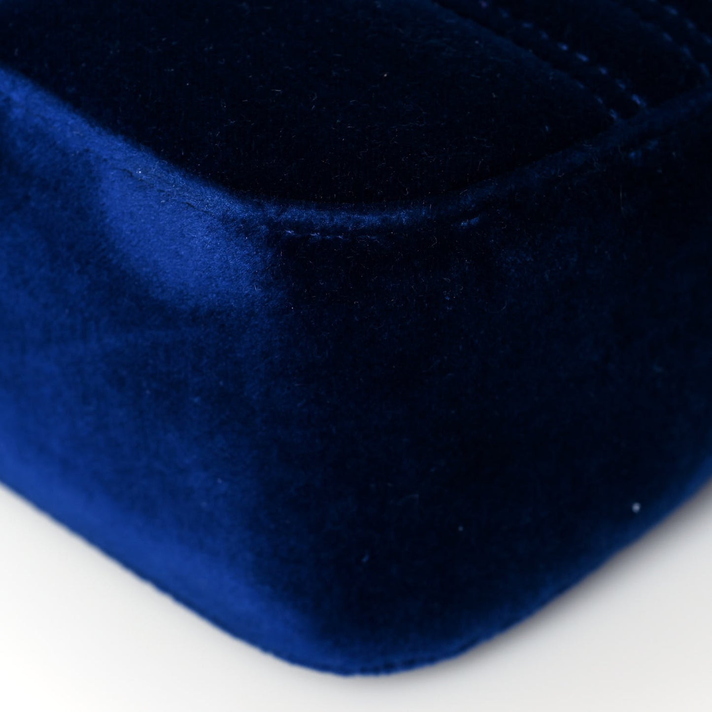 Velvet Matelasse Medium GG Marmont Shoulder Bag Cobalt Blue