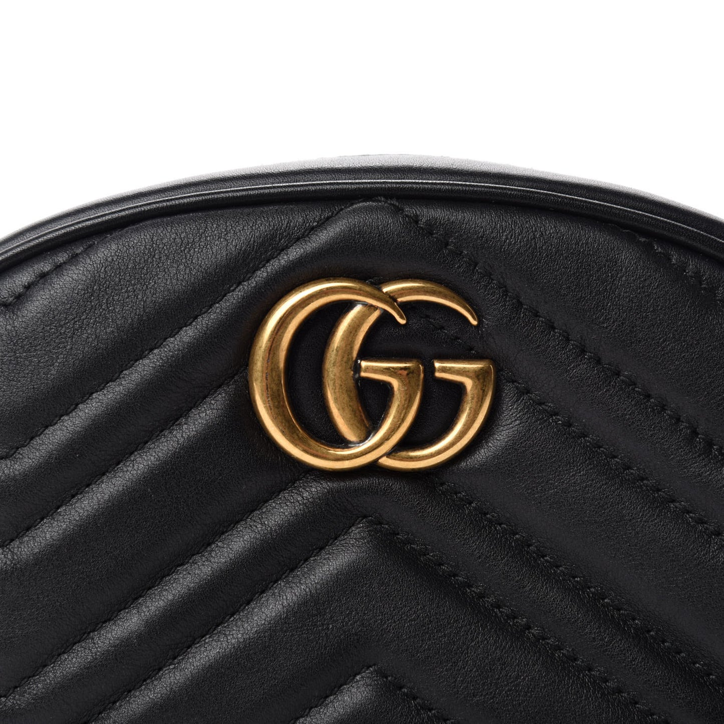 Calfskin Matelasse GG Marmont Belt Bag 95 38 Black