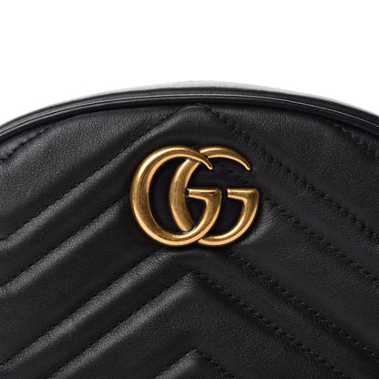 Gucci Calfskin Matelasse GG Marmont Belt Bag 95 38 Black 12 of 12