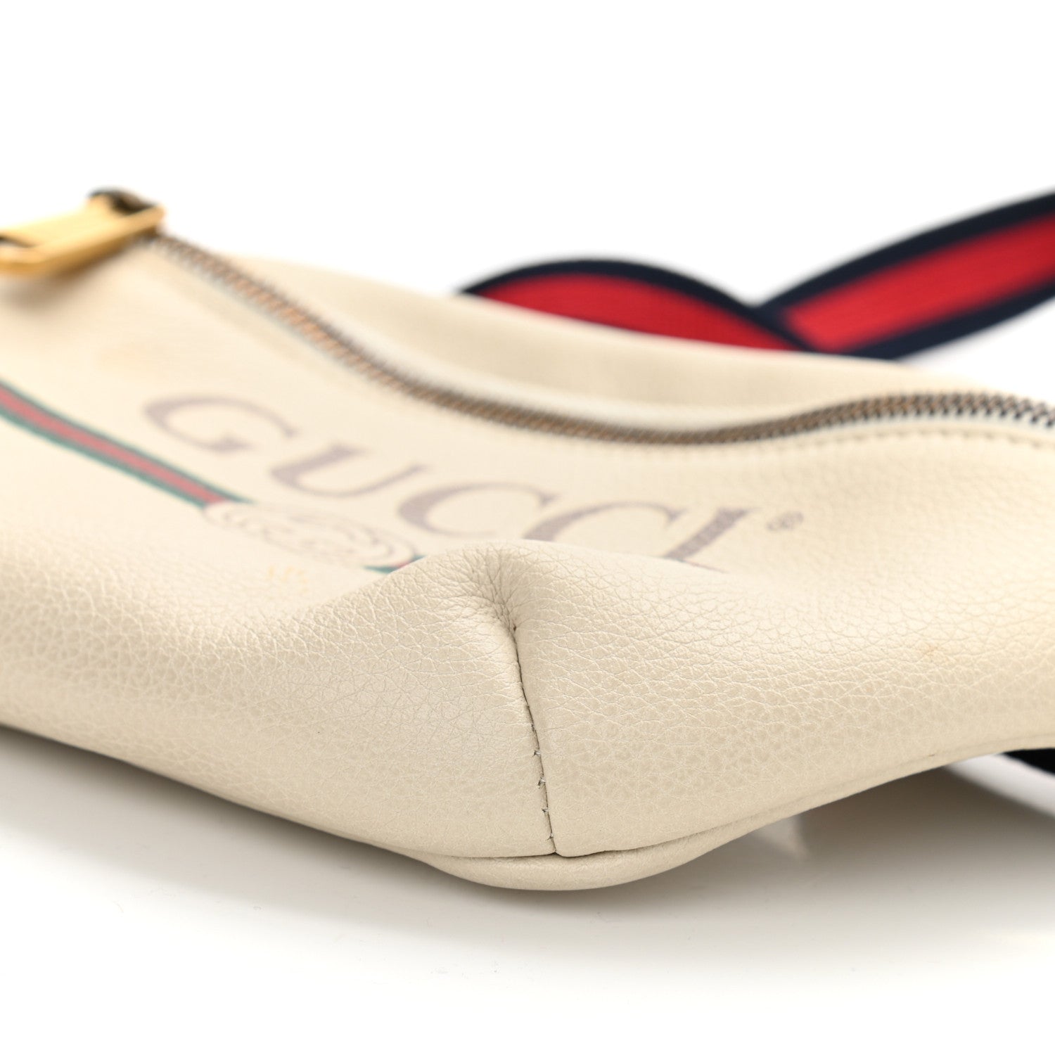 Gucci Grained Calfskin Small Logo Belt Bag White 10 of 13