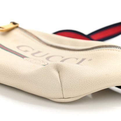 Gucci Grained Calfskin Small Logo Belt Bag White 10 of 13