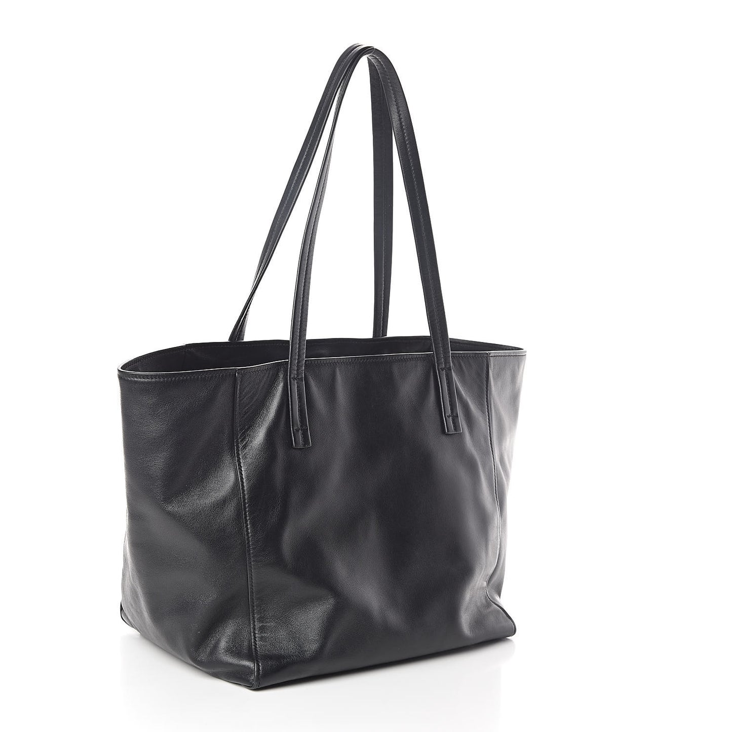Soft Calfskin Shopping Tote Black