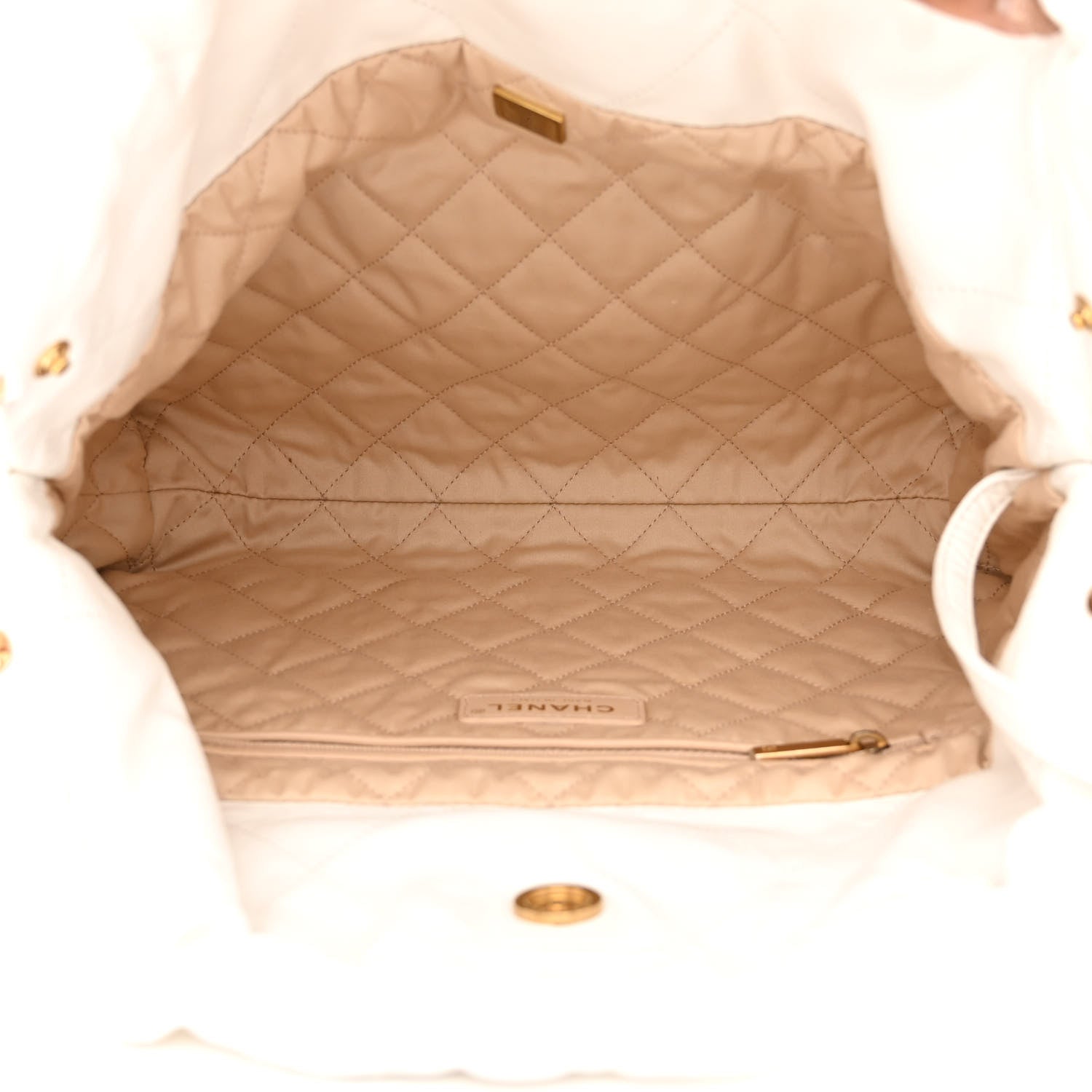 Chanel Shiny Calfskin Quilted Small Chanel 22 White 7 of 13