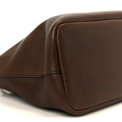 The Row Calfskin Marcel Slouchy Top Handle Bag Deep Brown 8 of 9