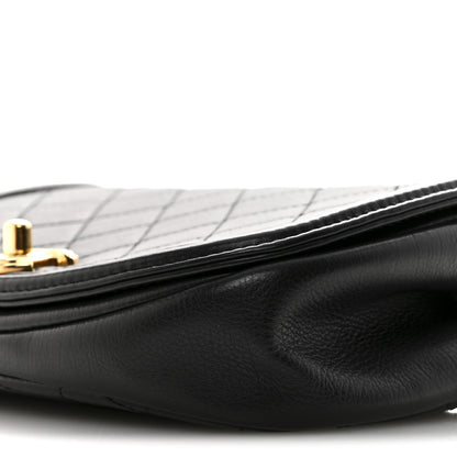 Chanel Calfskin Quilted Small Underline Flap Black 10 of 12