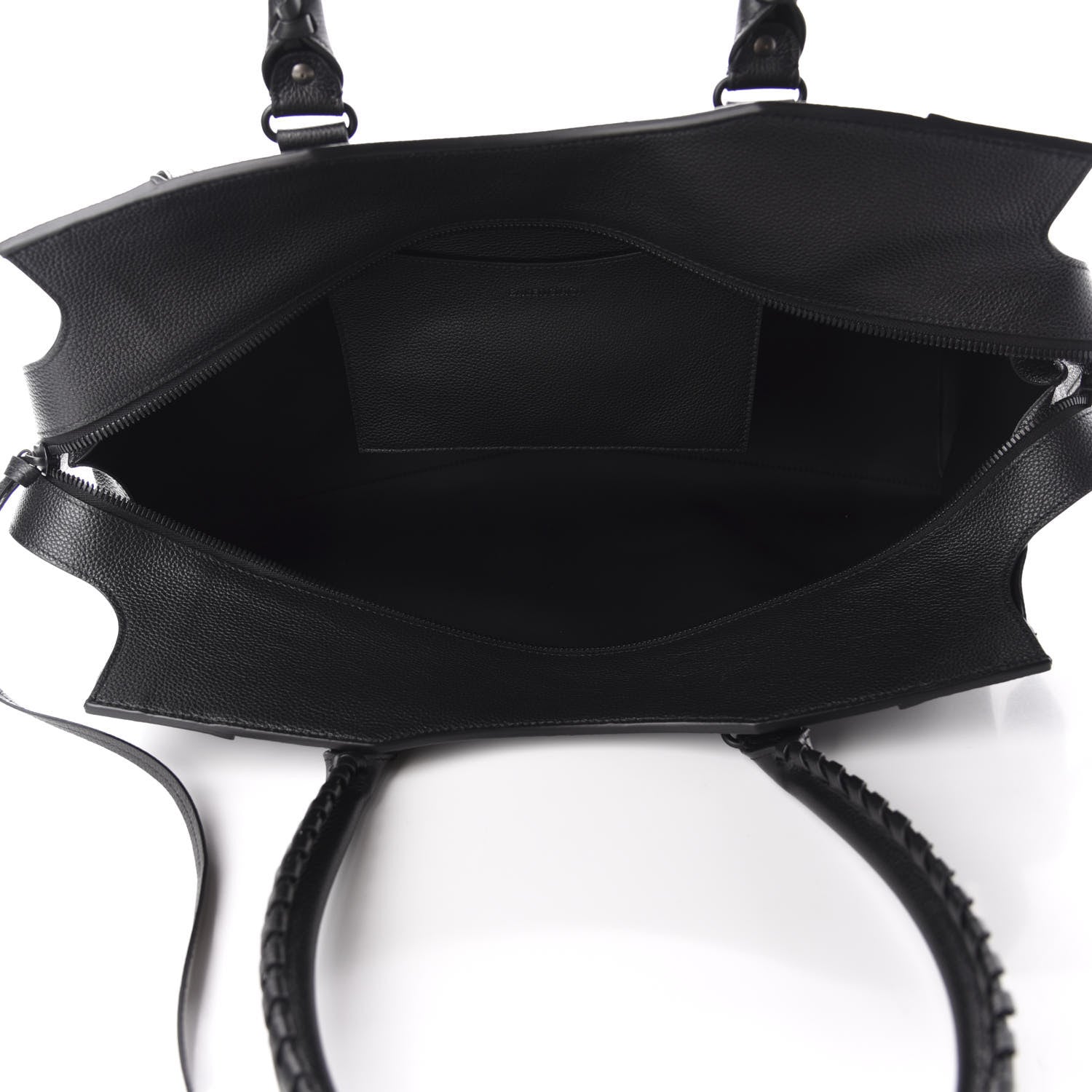 Balenciaga Grained Calfskin Neo Classic Black Hardware Large Top Handle Bag Black 5 of 10