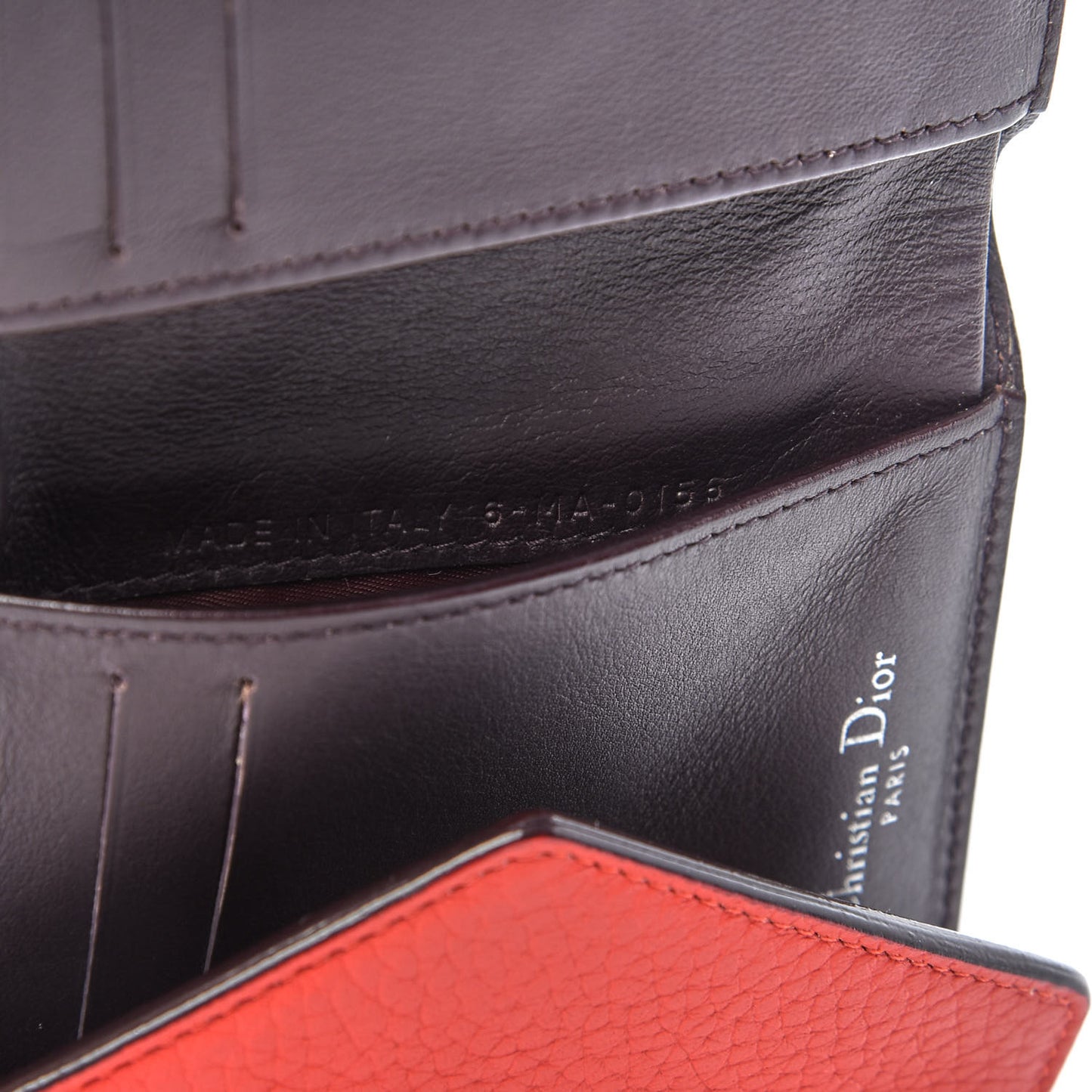 Bullcalf Diorissimo Medium Envelope Wallet True Red Burgundy