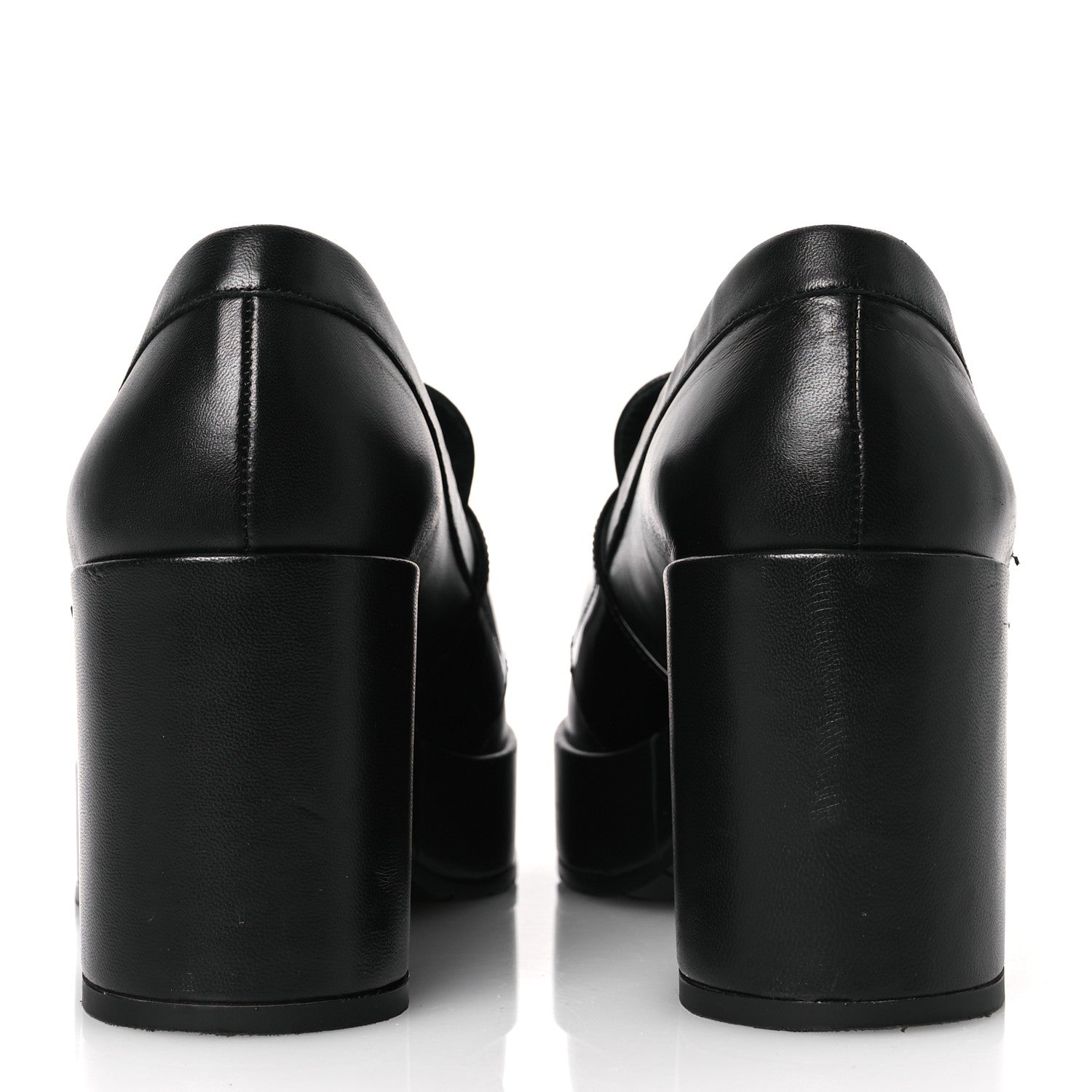 Chanel Lambskin Pearl Crystal Quilted CC Loafers 38 Black 6 of 17