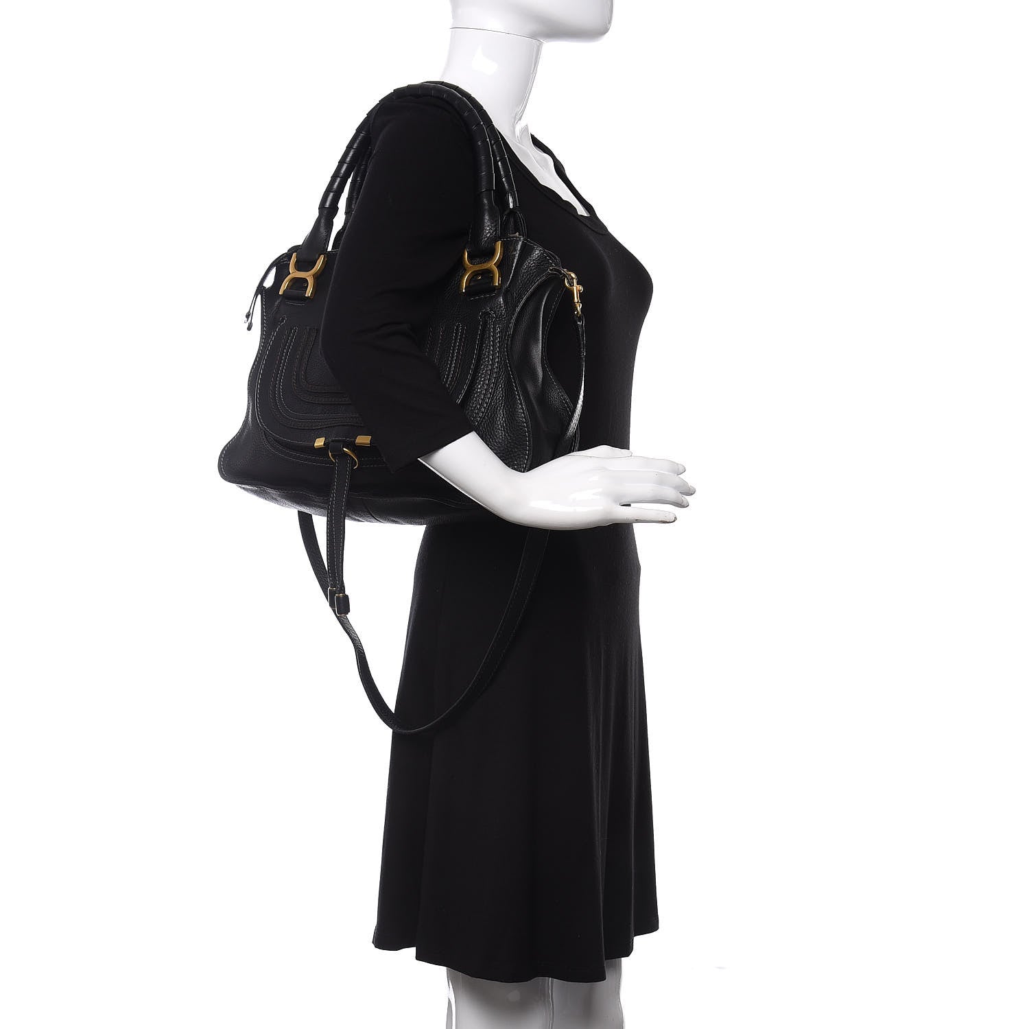 Chloe Calfskin Medium Marcie Satchel Black 2 of 10