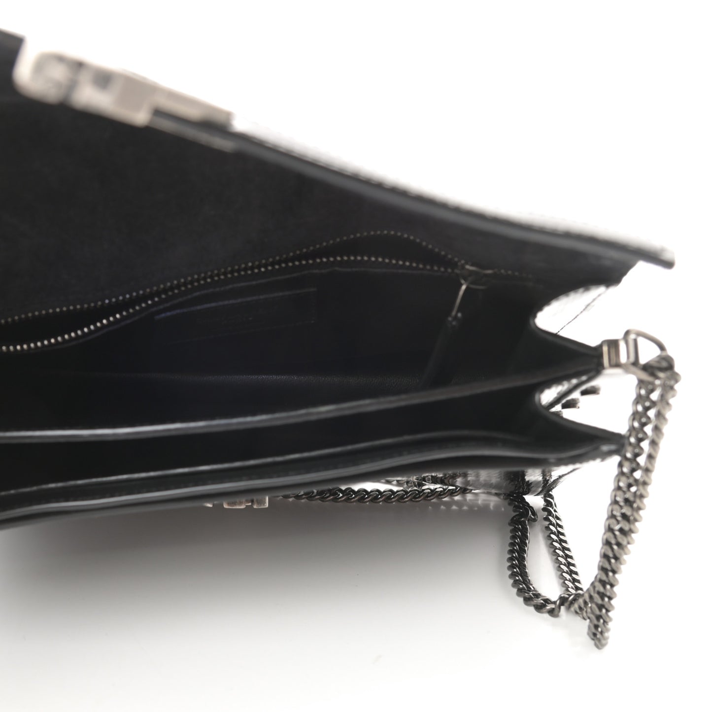 Patent Monogram Cassandra Clasp Bag Black