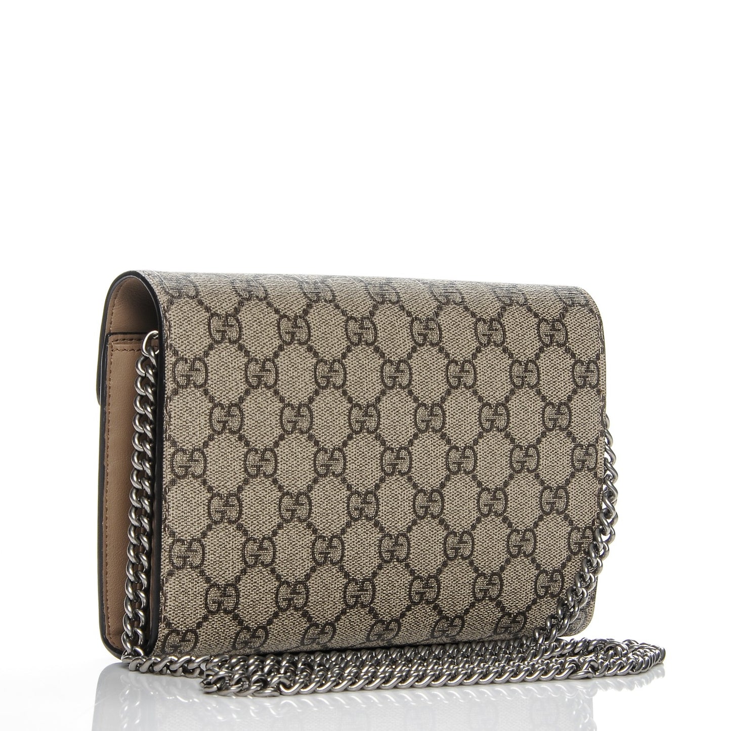 GG Supreme Monogram Mini Dionysus Chain Wallet Beige Taupe