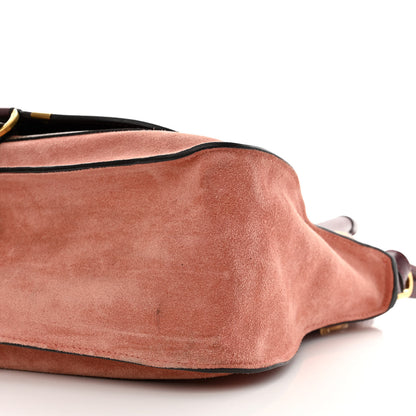 Chloe Suede Calfskin Braided Medium Marcie Double Carry Canyon Rose 11 of 14