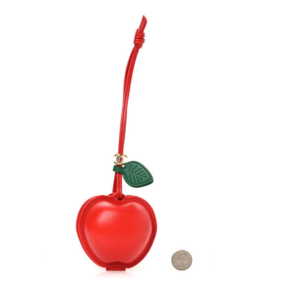 Chanel Lambskin Apple Mini Bag Charm  Red Green 2 of 8