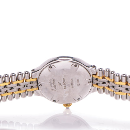 Cartier Stainless Steel 18K Yellow Gold 28mm Must De 21 Bullet Link Quartz Watch 5 of 5