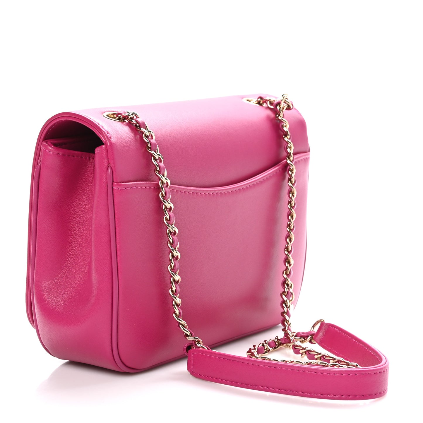 Lambskin CC Mania Flap Bag Pink