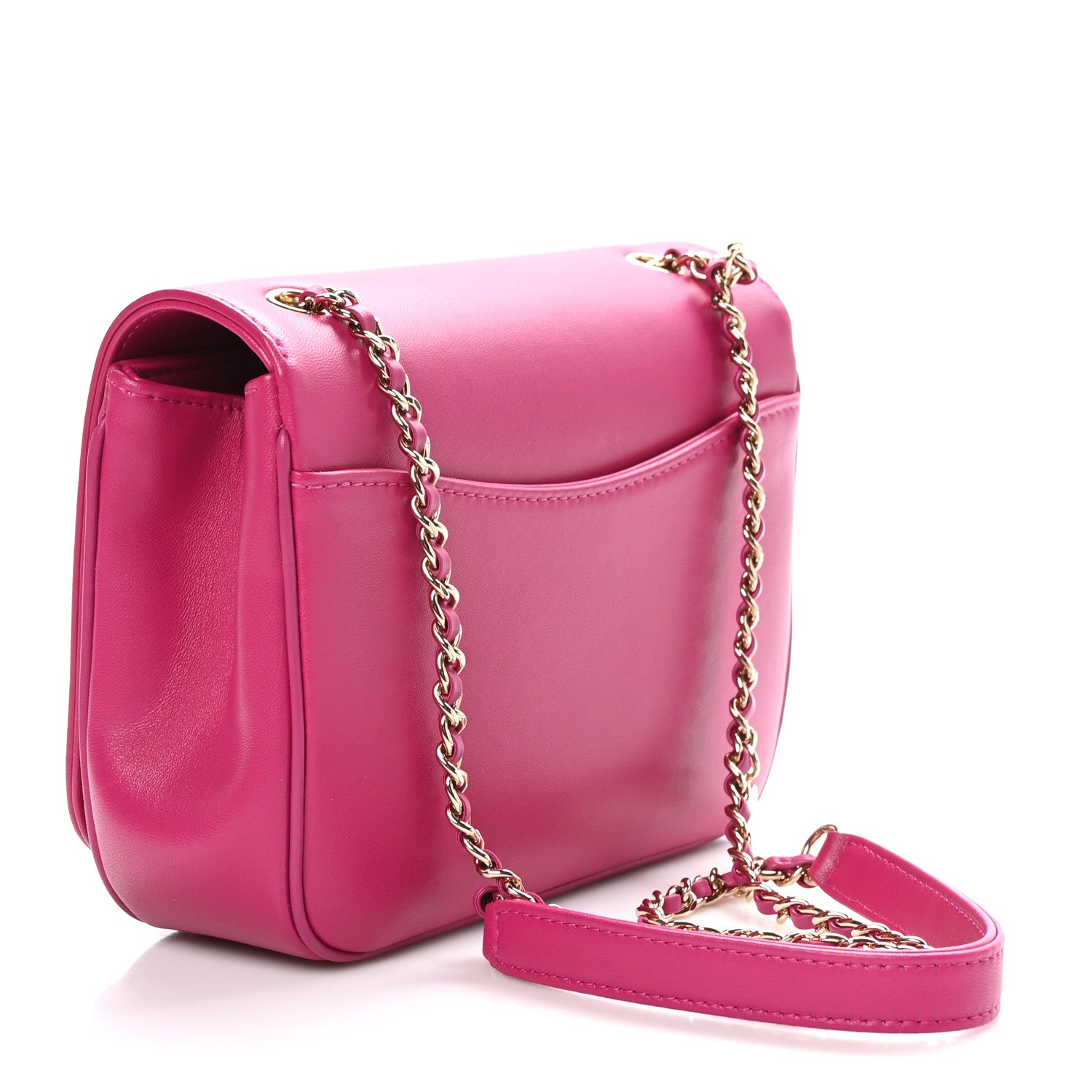 Chanel Lambskin CC Mania Flap Bag Pink 3 of 10