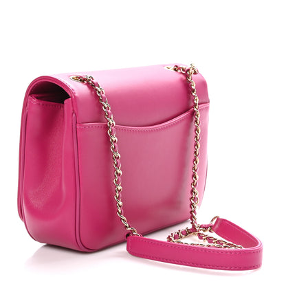Chanel Lambskin CC Mania Flap Bag Pink 3 of 10