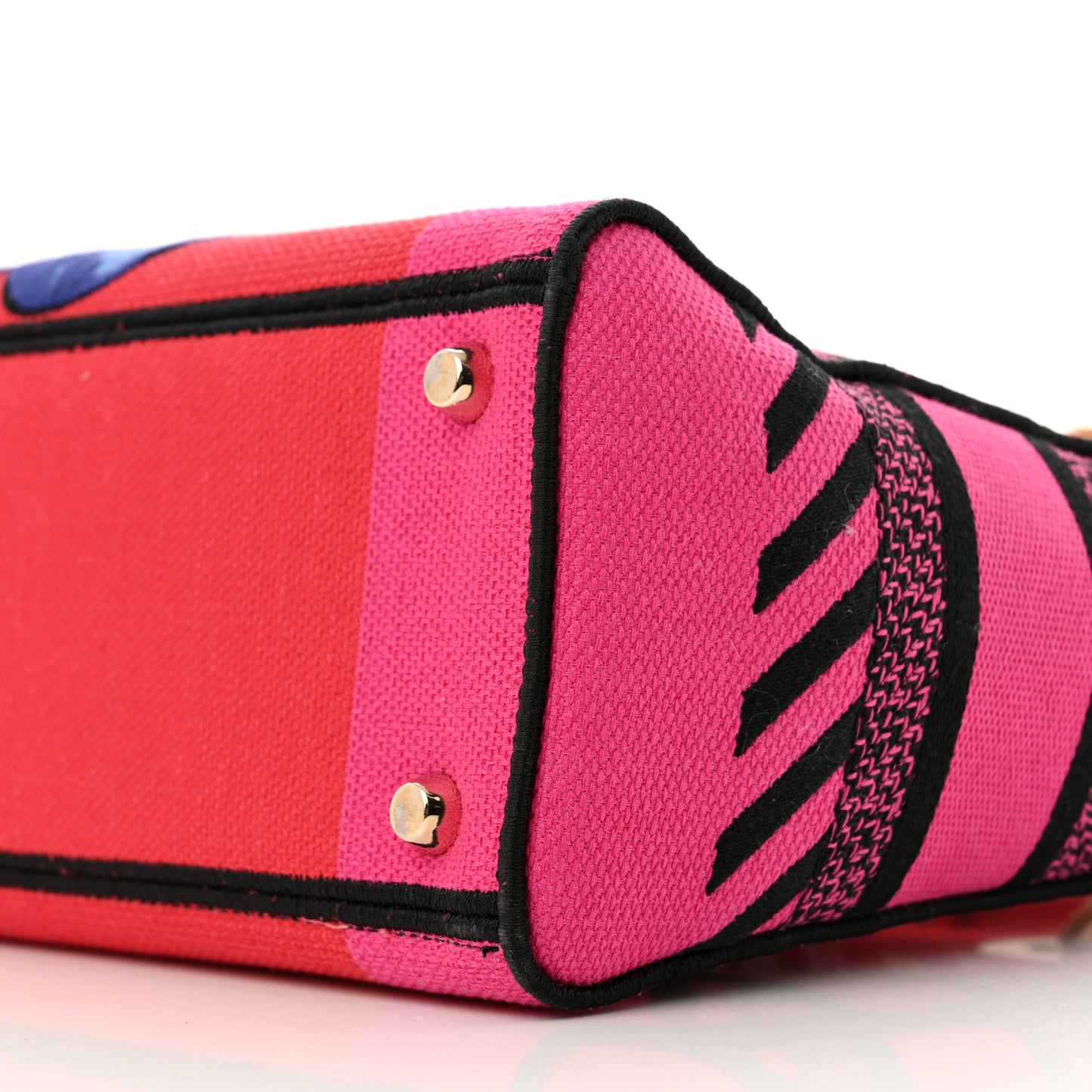 Canvas Embroidered Flower Pop Medium Lady D-Lite Red Pink