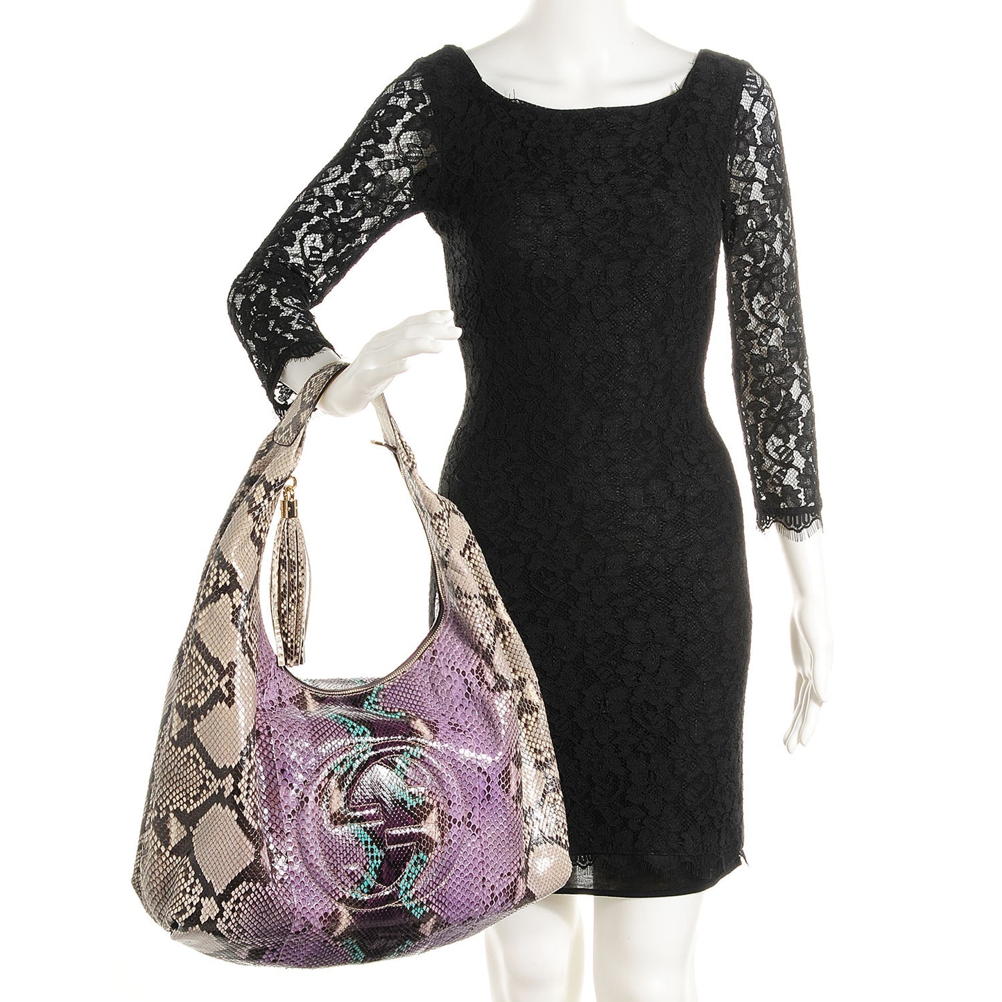 Python Large Soho Hobo Grape Multicolor