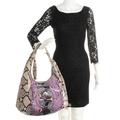 Gucci Python Large Soho Hobo Grape Multicolor 2 of 7