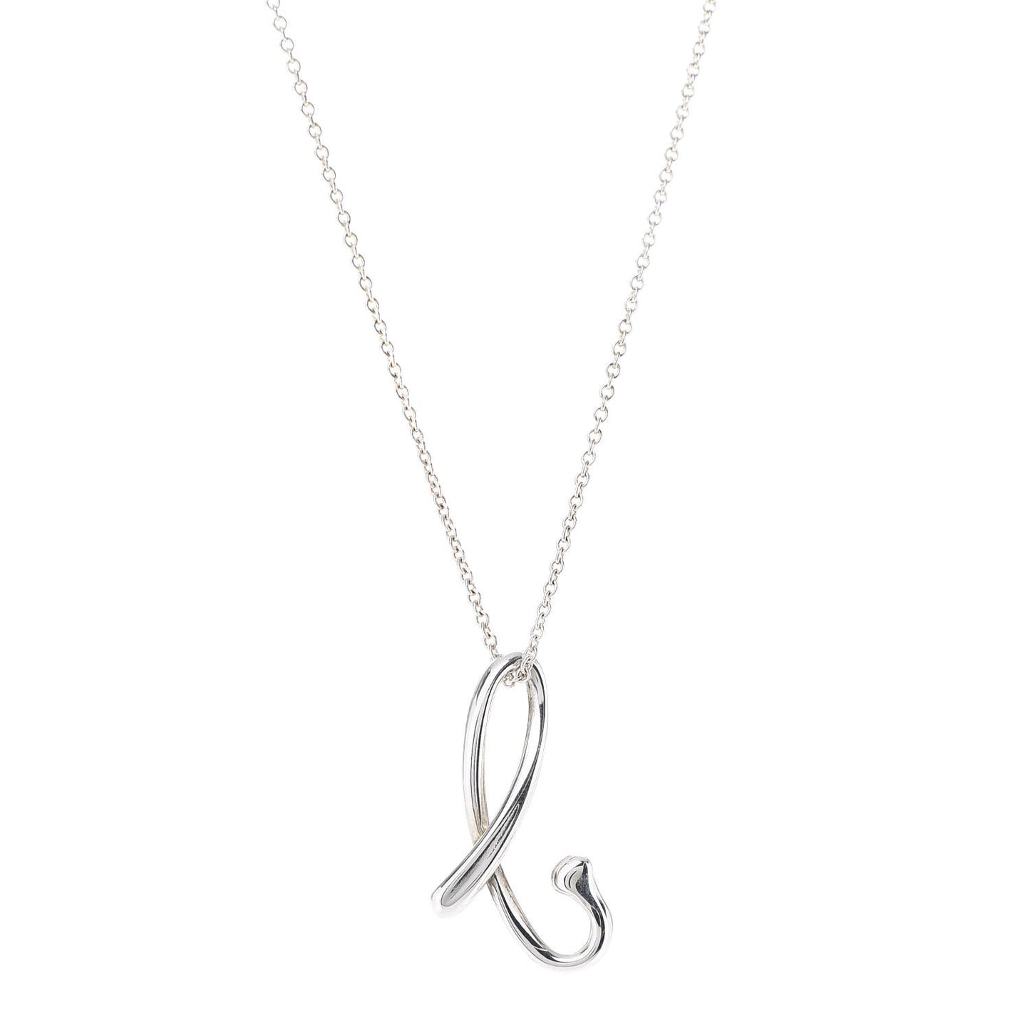 Sterling Silver Elsa Peretti Letter B Pendant Necklace