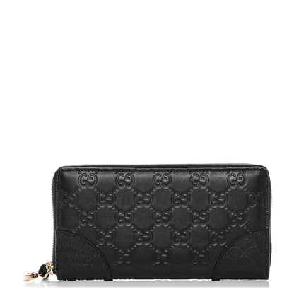 Gucci Guccissima Signature Microguccissima Bree Zip Around Wallet Black 1 of 6